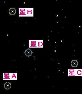 測光した星ボシ